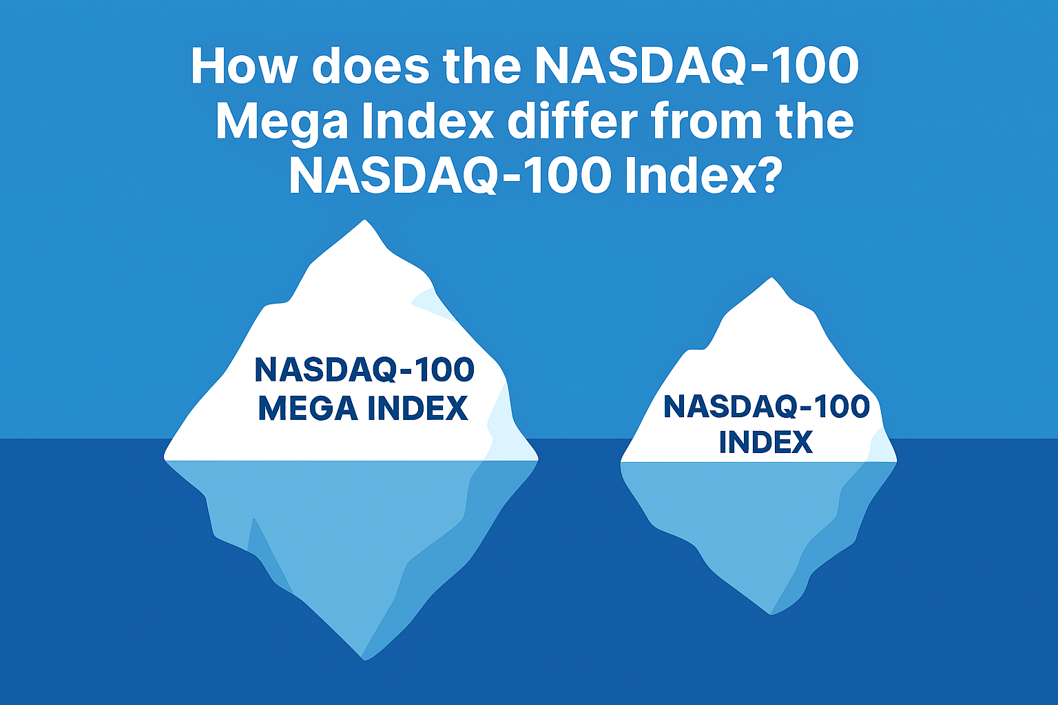 How does the NASDAQ-100 Mega Index differ from the NASDAQ-100 Index
